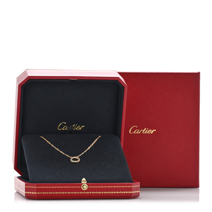 Cartier 18K Pink Yellow White Gold Trinity Double Chain Pendant Necklace 5 of 5