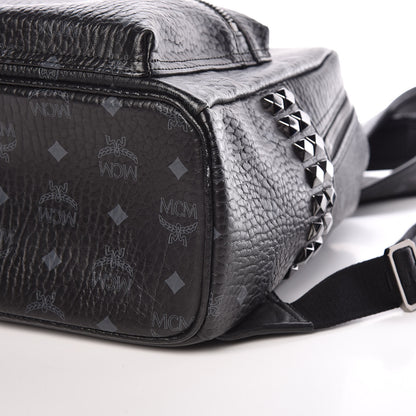 MCM Visetos Small Side Stud Stark Backpack Black 6 of 12