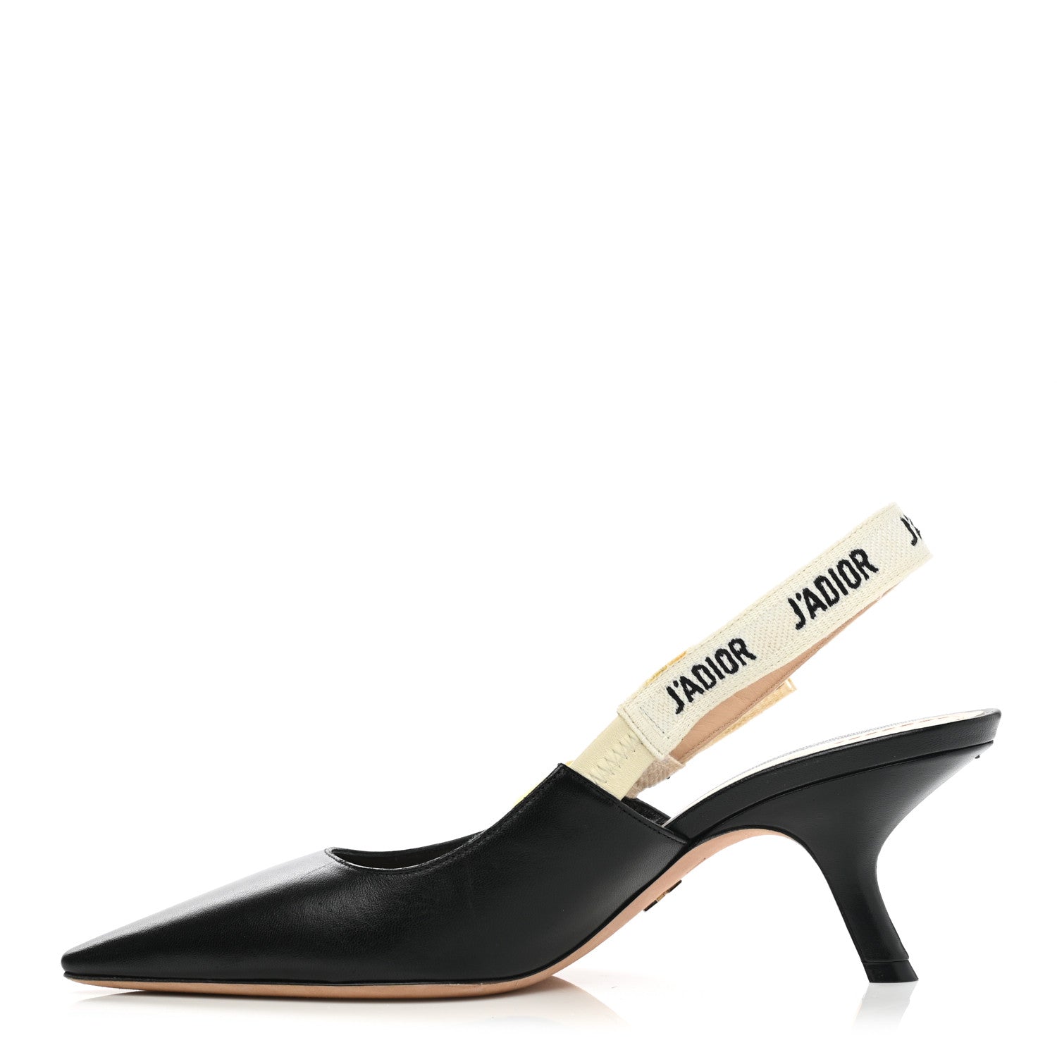 Christian Dior Lambskin Ribbon J'Adior Slingback 65mm Pumps 38 Black 1 of 8
