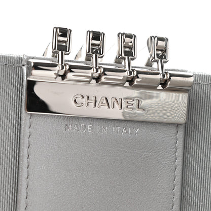 Chanel Metallic Caviar Quilted Classic 4 Key Holder Wallet Silver 6 of 10