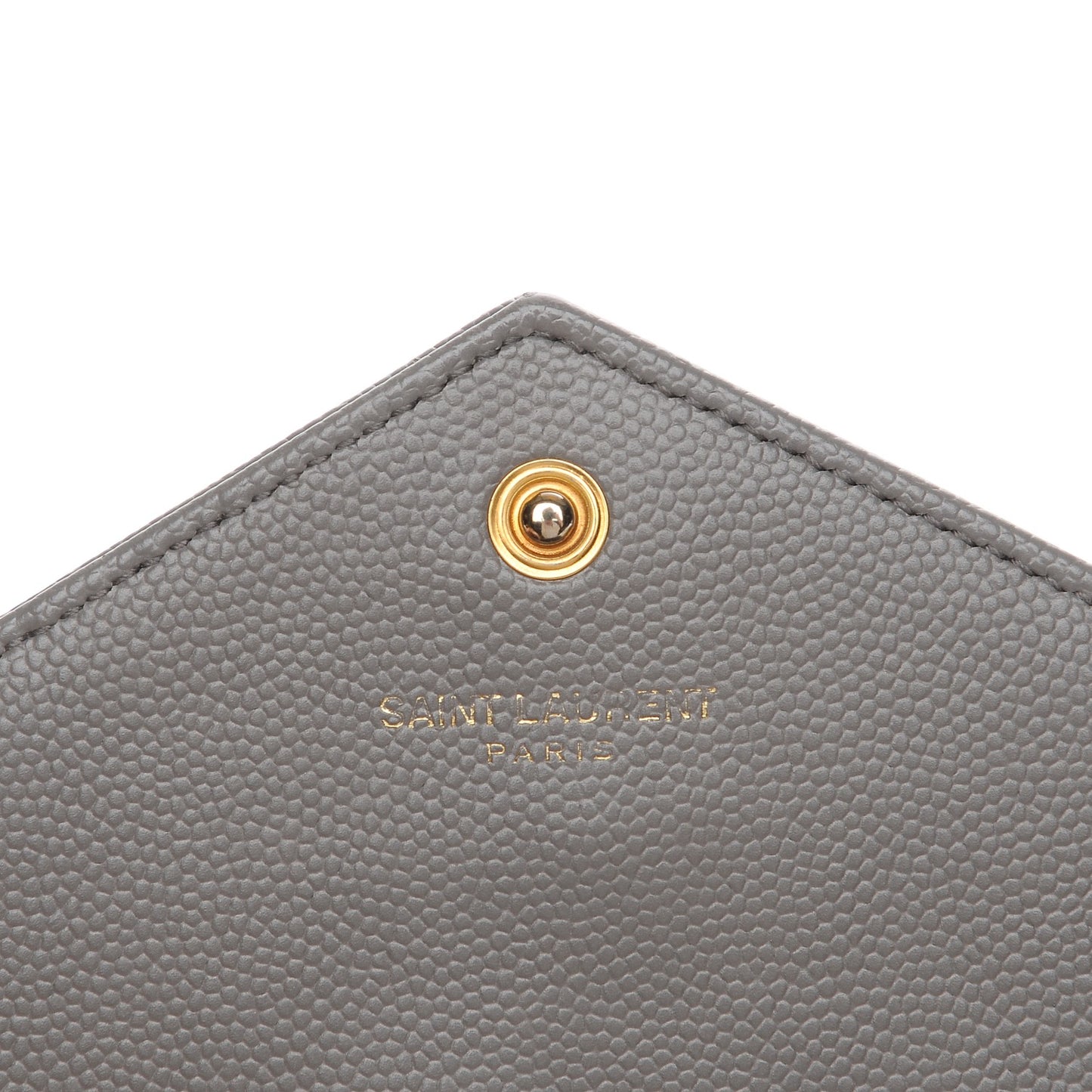 Grain De Poudre Matelasse Chevron Monogram Chain Wallet Fog