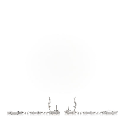 Van Cleef & Arpels 18K White Gold Mother of Pearl Chalcedony 3 Motifs Magic Alhambra Earrings 3 of 5