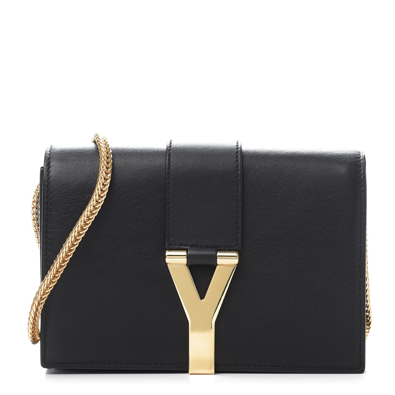 Saint Laurent Calfskin Small Classic Y Satchel Bag Black 1 of 11