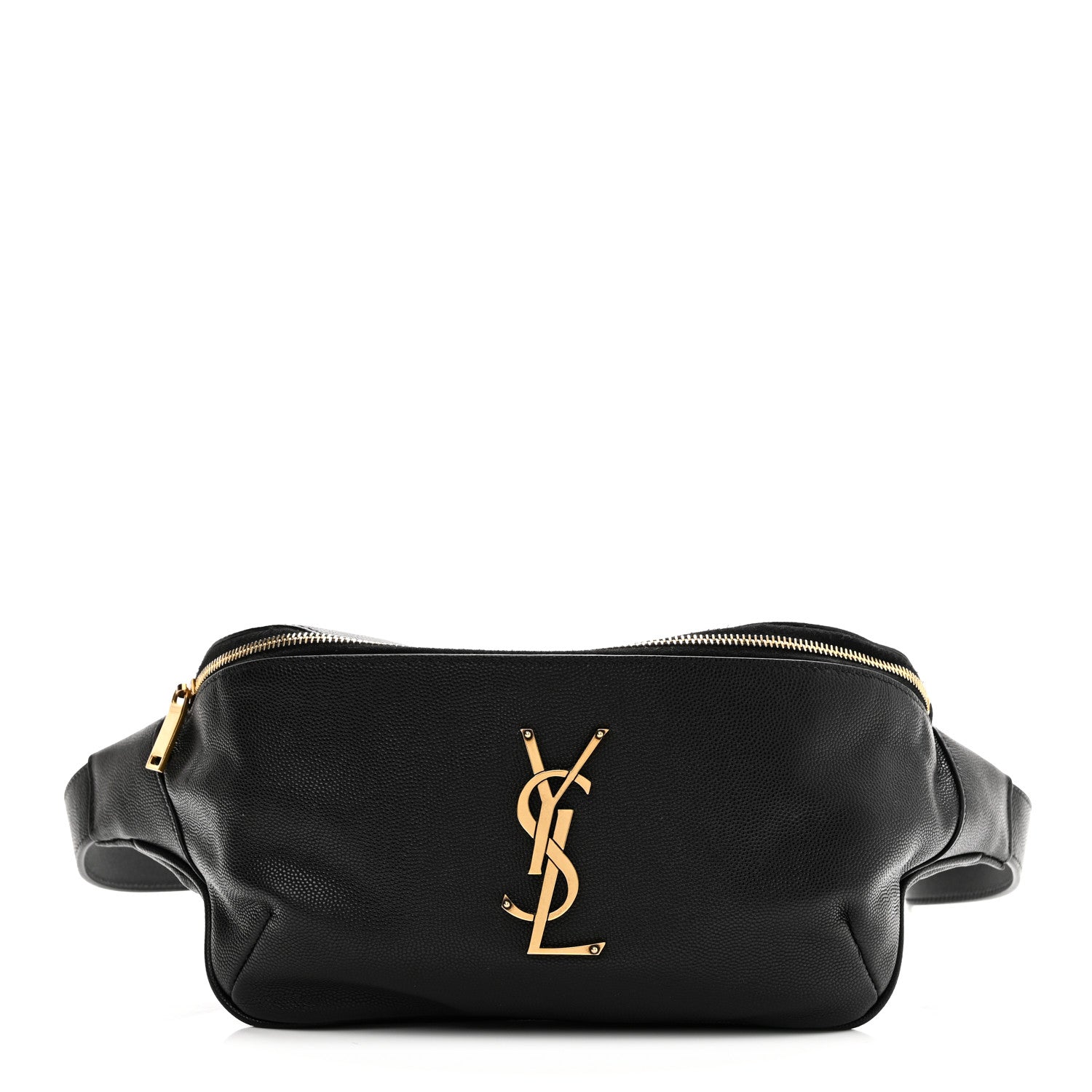 Saint Laurent Grain De Poudre Monogram Belt Bag Black 1 of 10