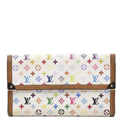 Louis Vuitton Monogram Multicolor Porte Tresor International Wallet White 1 of 10