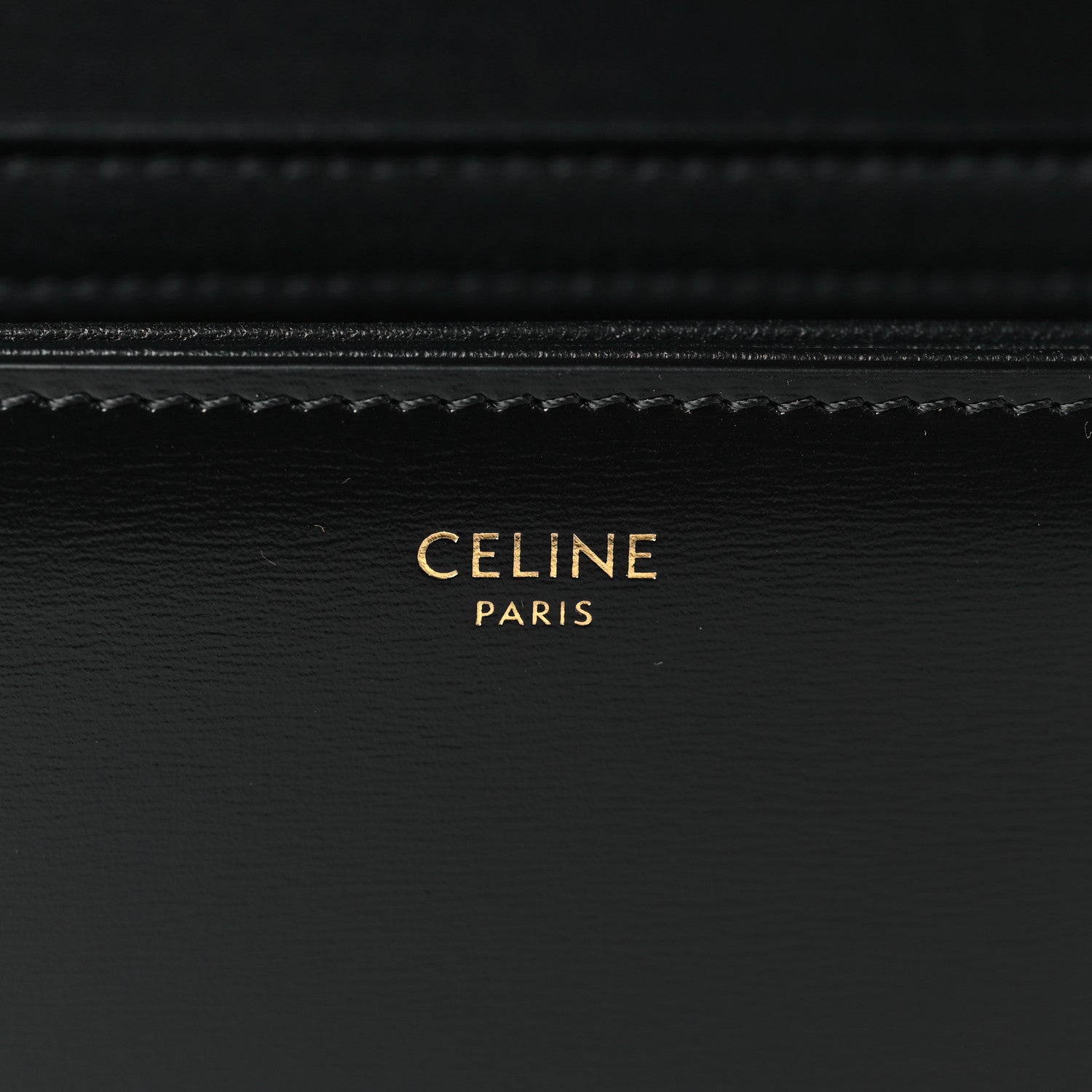 Celine Shiny Calfskin Teen Triomphe Black 6 of 9