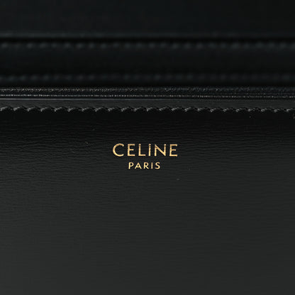 Celine Shiny Calfskin Teen Triomphe Black 6 of 9