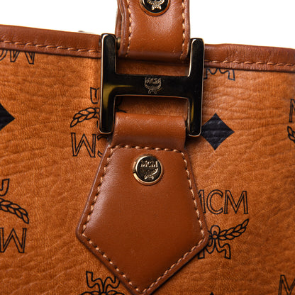 MCM Visetos Crocodile Embossed Shopper Tote Cognac 13 of 13
