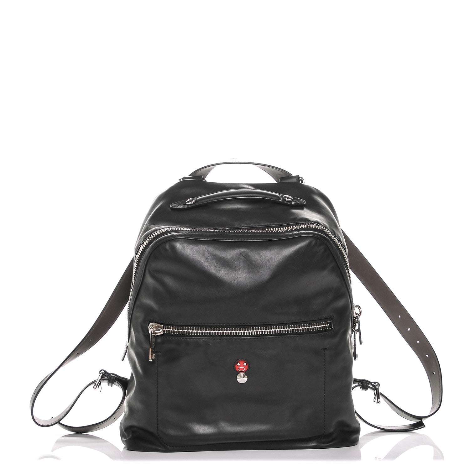 Fendi Calfskin Faces Backpack Black 1 of 6