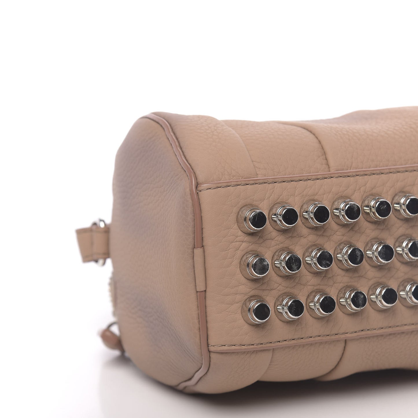 Pebbled Calfskin Mini Rockie Truffle Silver Hardware