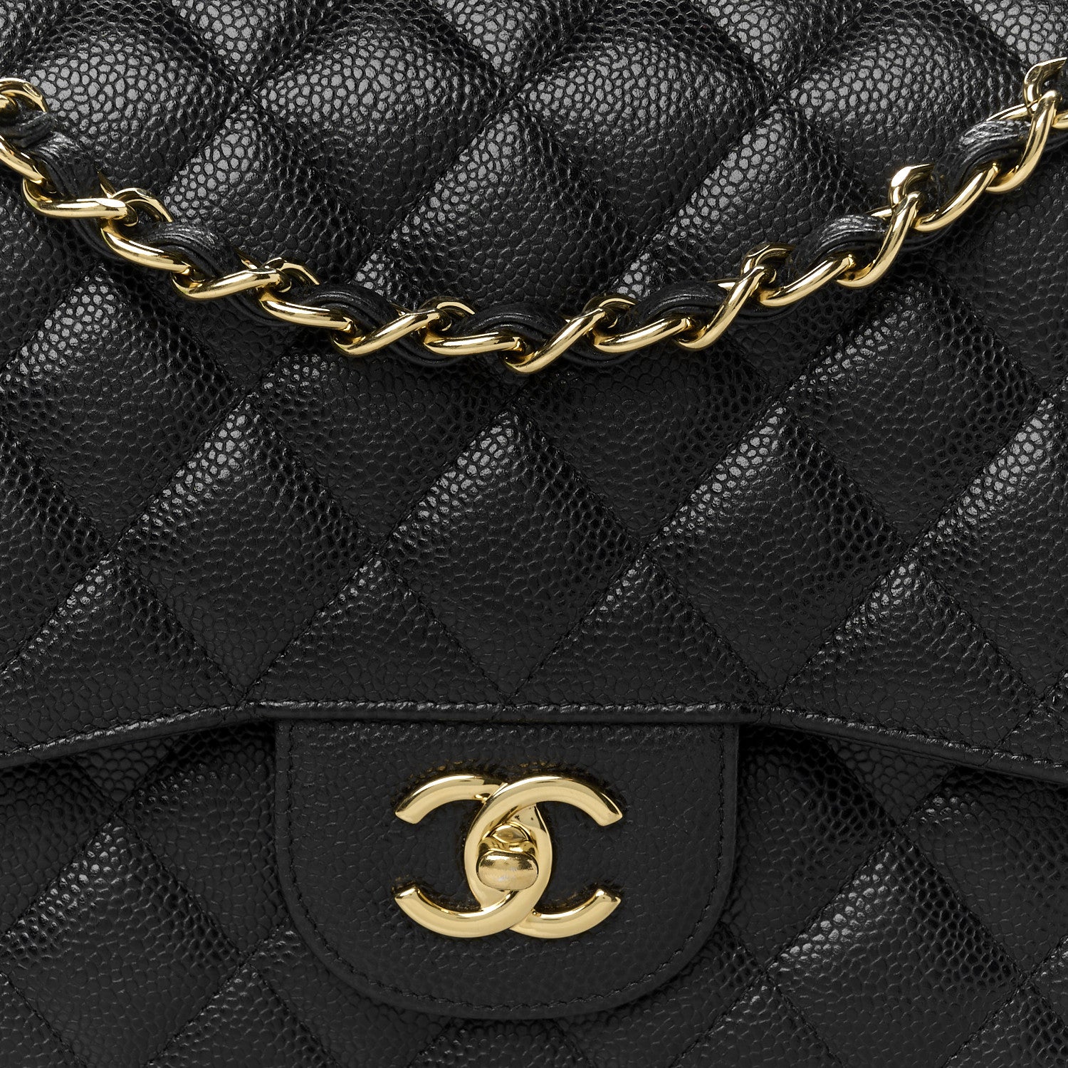 Chanel Caviar Quilted Jumbo Double Flap Black 9 of 11