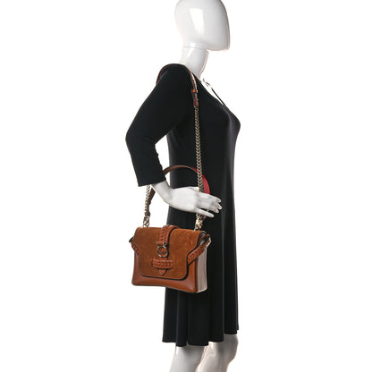 Christian Louboutin Suede Calfskin Small Rubylou Loubiwoodstock Shoulder Bag Cannelle 2 of 11