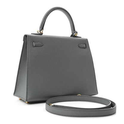 Hermes Epsom Kelly Sellier 25 Vert Amande 2 of 9