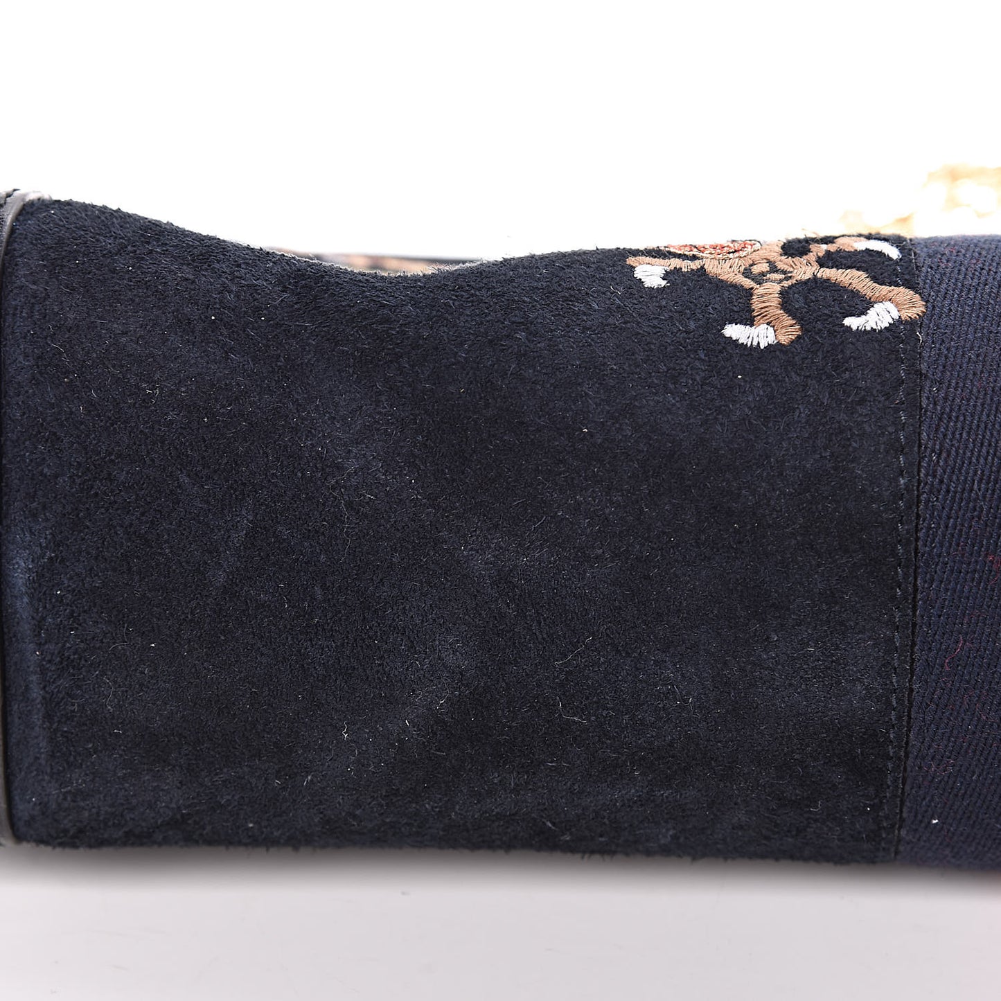 Suede Patent Web Dragon Embroidered Medium Ophidia Chain Shoulder Bag Blue Multicolor Black