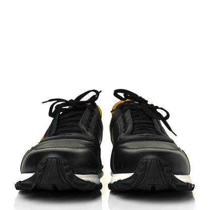 Fendi Vitello Elite Spike Monster Eyes Runner Sneakers 8 Black 2 of 9
