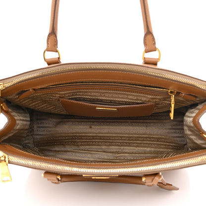 Prada Saffiano Medium Galleria Double Zip Tote Caramel 4 of 13