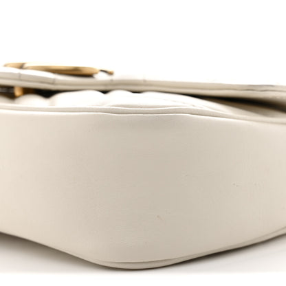 Gucci Calfskin Matelasse Super Mini GG Marmont Shoulder Bag White 10 of 11