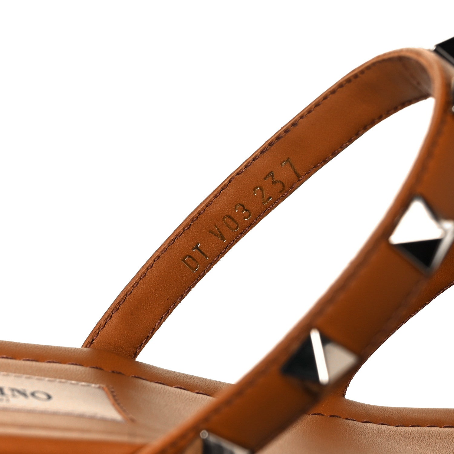 Valentino Garavani Calfskin Cork Rockstud Caged 30/50mm Platform Sandals 37 Tan 8 of 9