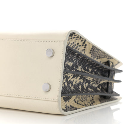 Saint Laurent Grained Calfskin Baby Sac De Jour White Black 9 of 9