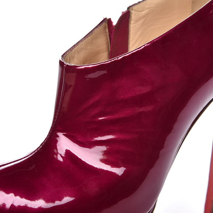 Christian Louboutin Patent 120 Ankle Boots 40 Framboise 7 of 12