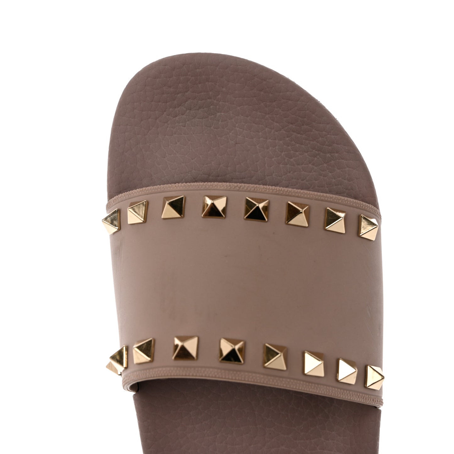 Rubber Rockstud Slide Sandals 38 Poudre