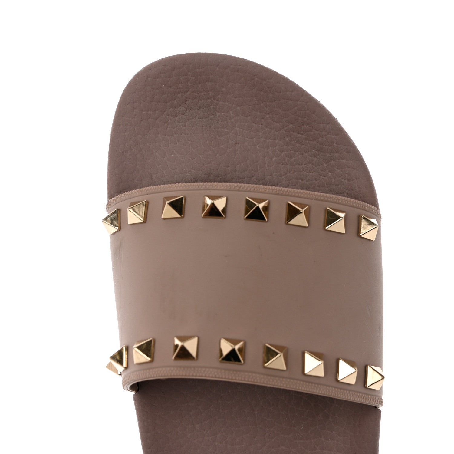 Valentino Garavani Rubber Rockstud Slide Sandals 38 Poudre 9 of 13