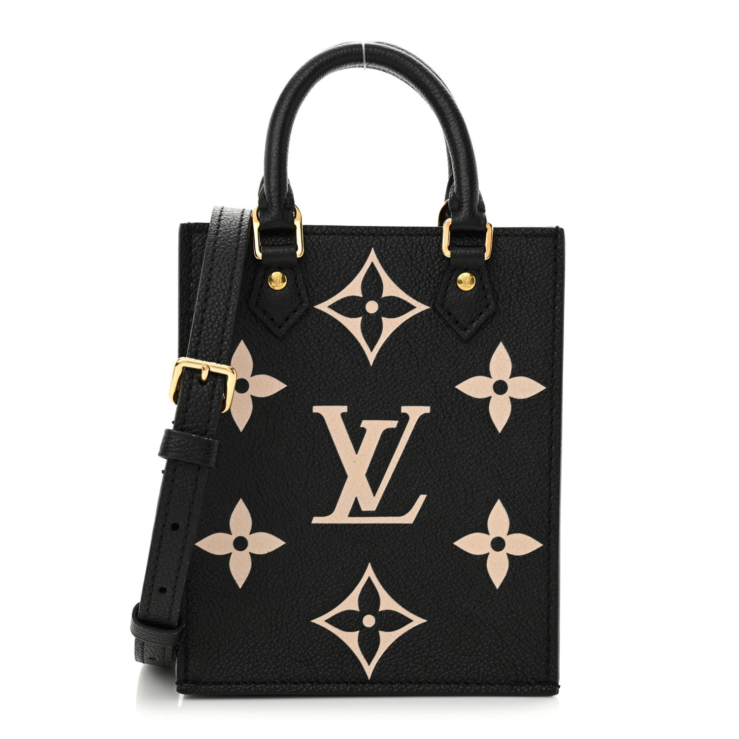 Louis Vuitton Empreinte Monogram Giant Petit Sac Plat Black Beige 1 of 10