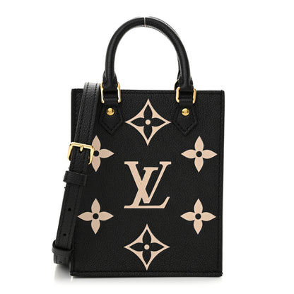 Louis Vuitton Empreinte Monogram Giant Petit Sac Plat Black Beige 1 of 10