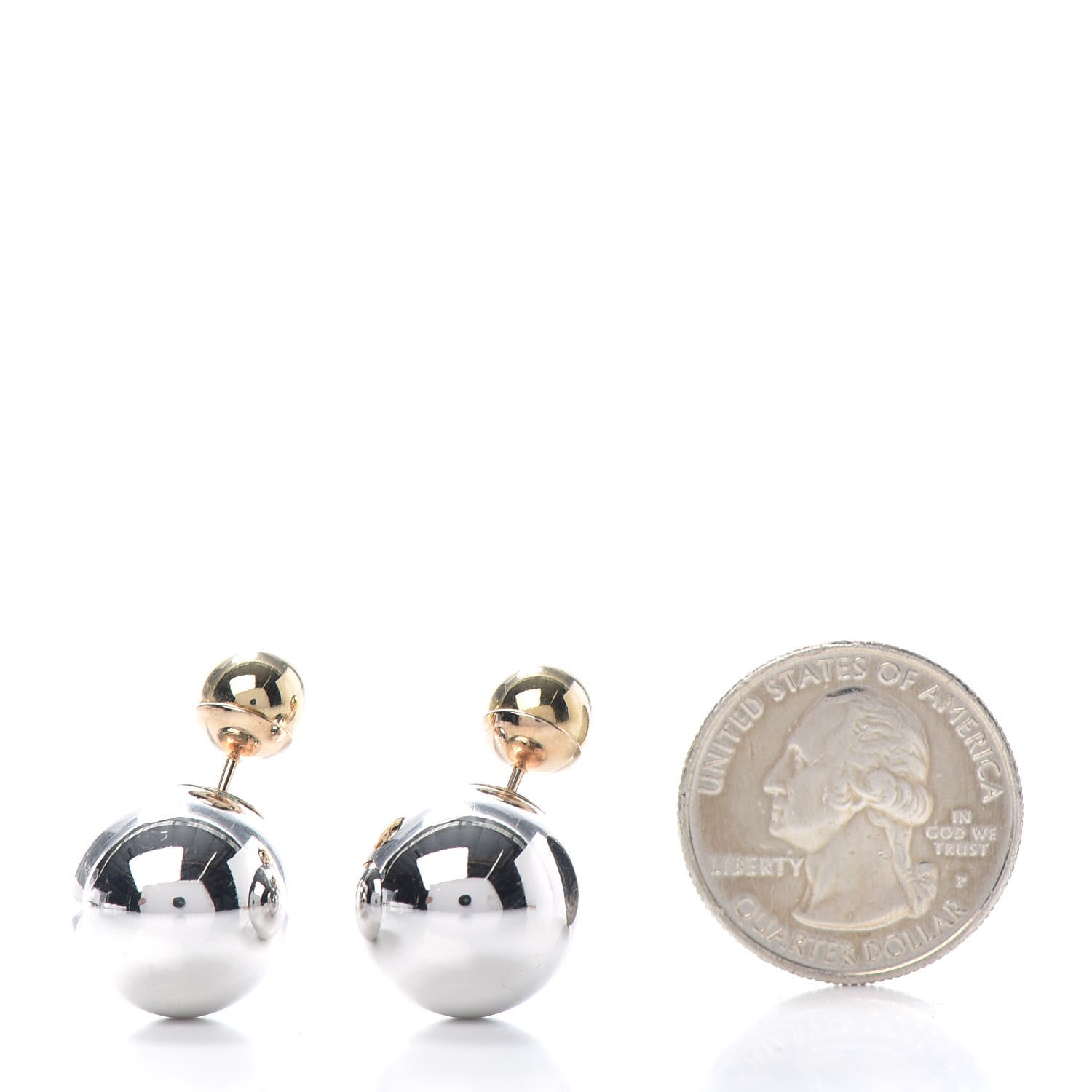 Christian Dior Mise En Dior Tribal Earrings Gold Silver 2 of 3