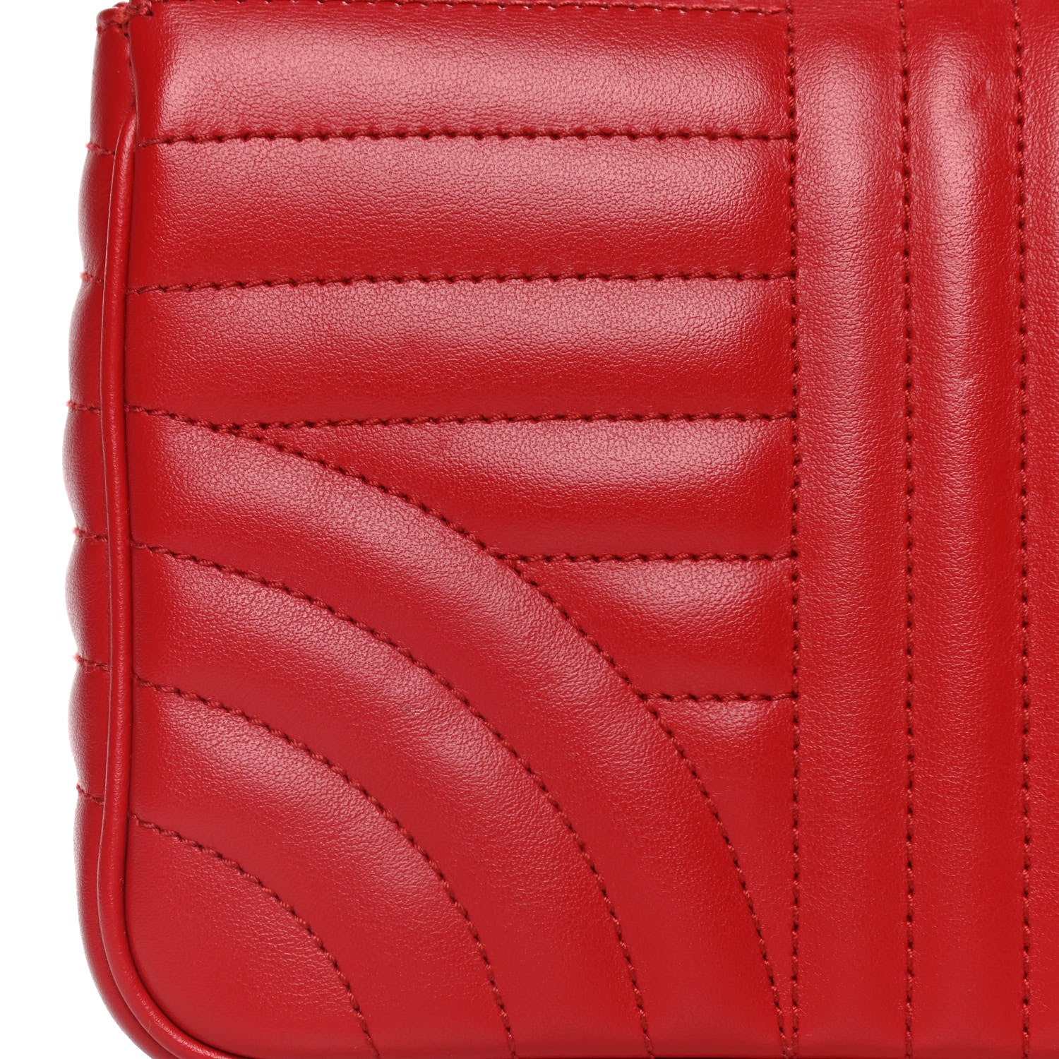 Prada Soft Calfskin Impunture Diagramme Small Chain Flap Shoulder Bag Fuoco 13 of 14