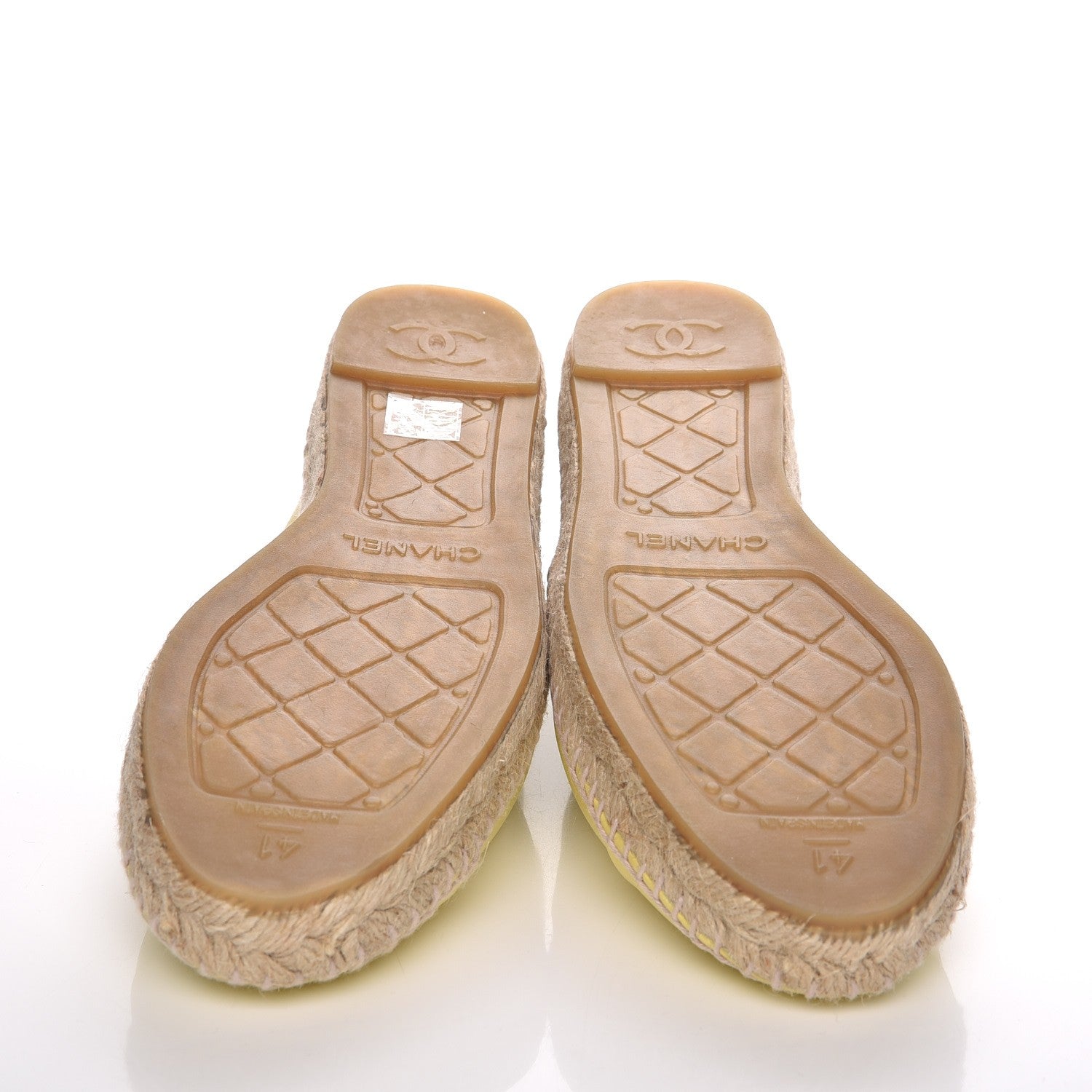 Chanel Lambskin CC Espadrilles 41 Yellow 5 of 11