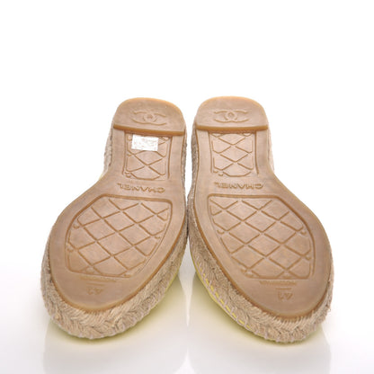Chanel Lambskin CC Espadrilles 41 Yellow 5 of 11