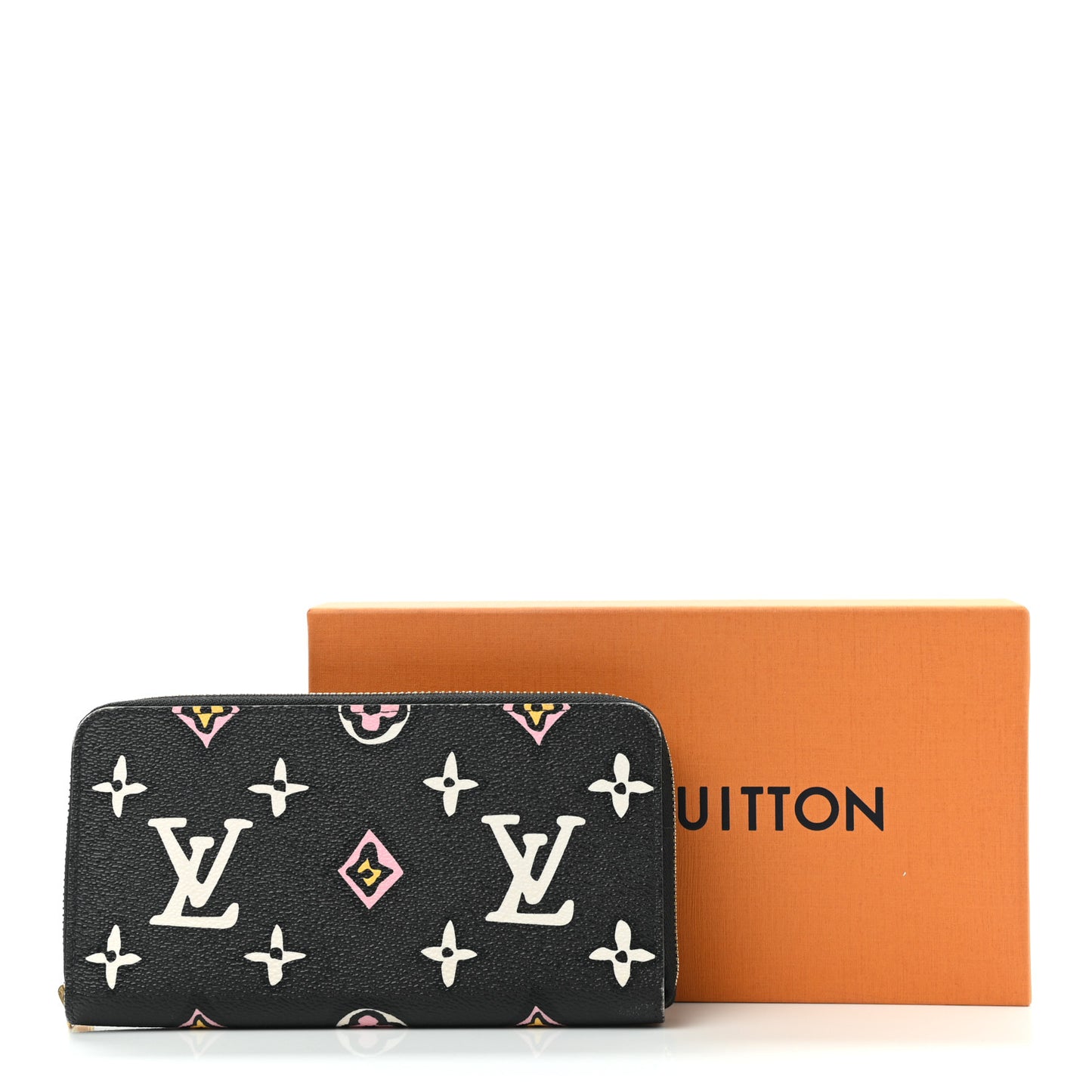 Monogram Giant Wild At Heart Zippy Wallet Black