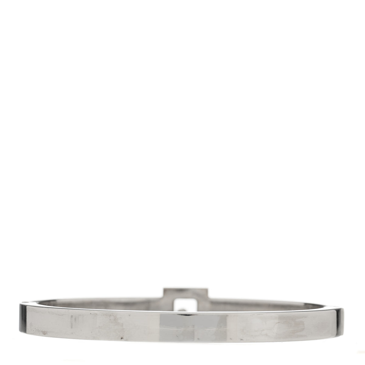 Chopard 18K White Gold Diamond Happy Diamonds Square Bangle Bracelet 2 of 5