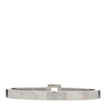 Chopard 18K White Gold Diamond Happy Diamonds Square Bangle Bracelet 2 of 5