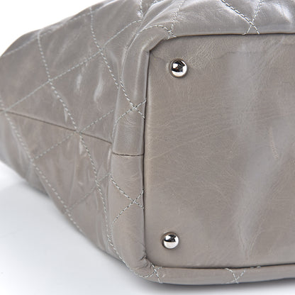 Chanel Glazed Calfskin Quilted Tote Grey 18 of 20