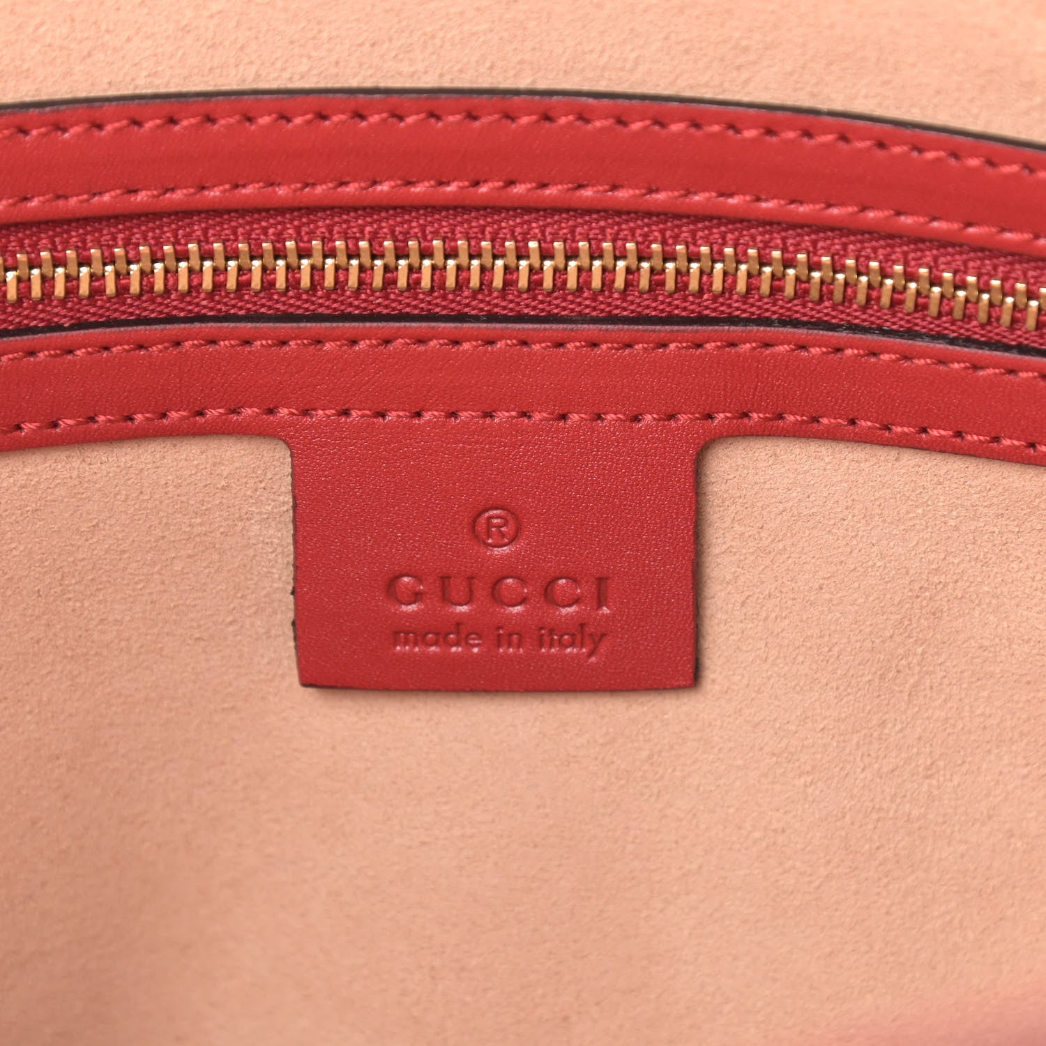 Gucci Soft Guccissima Signature Large Shoulder Tote Bag Hibiscus Red 6 of 9