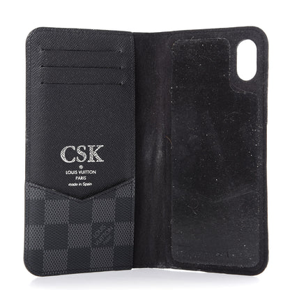 Louis Vuitton Damier Graphite iPhone X Folio Case 5 of 9