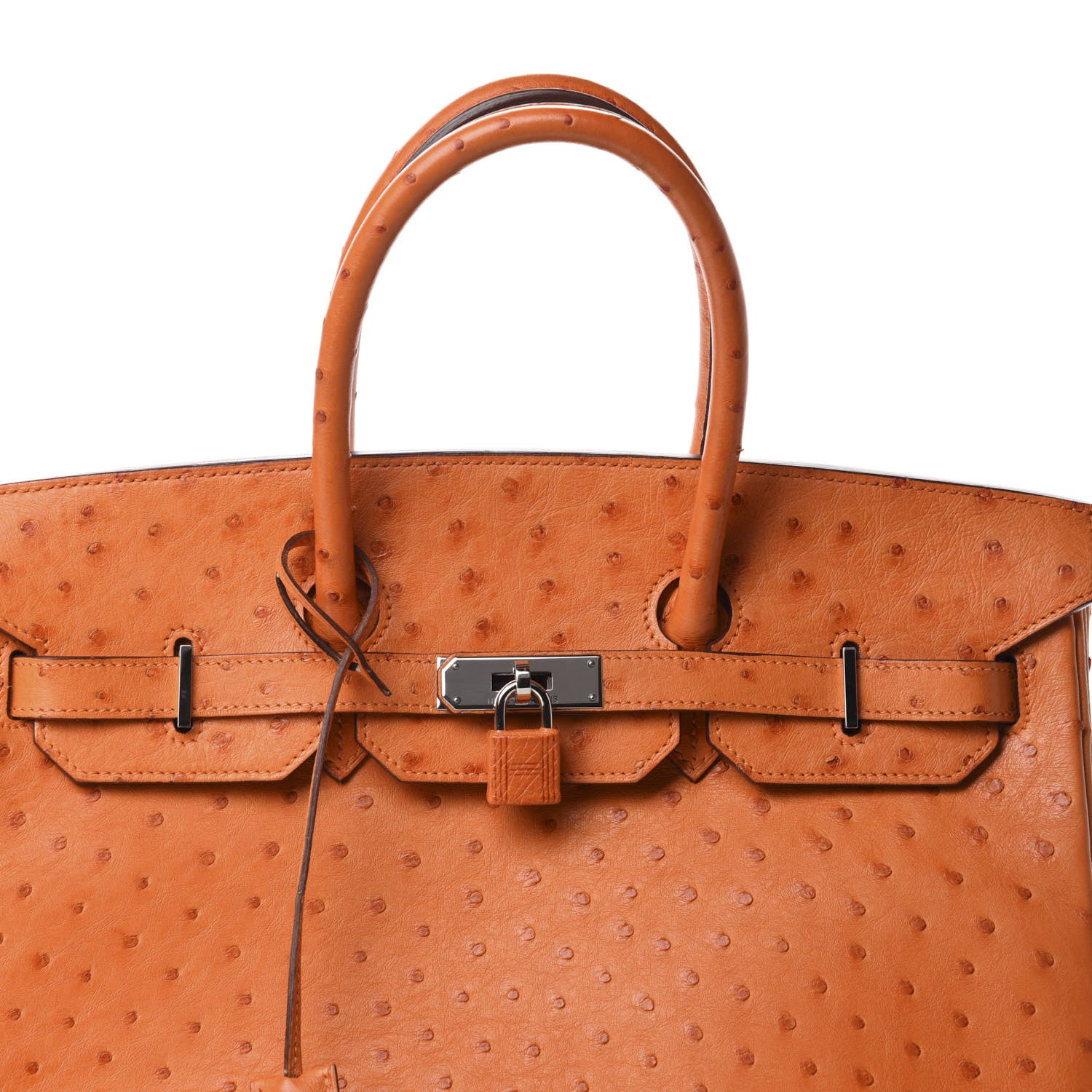 Hermes Ostrich Birkin 35 Orange 40 of 41