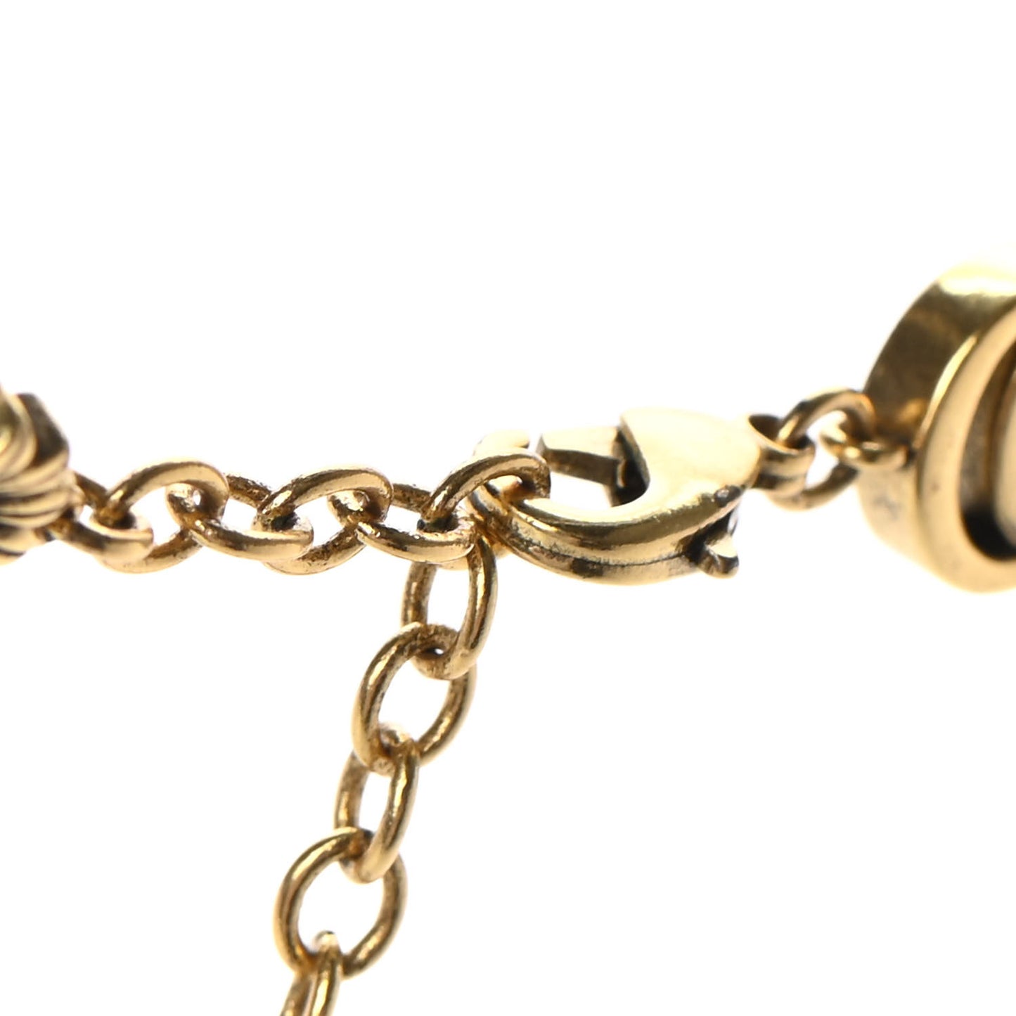 Metal Crystal Flower Feline Head Choker Aged Gold Multicolor