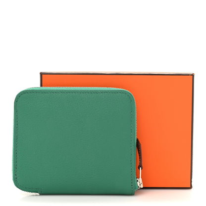 Hermes Evercolor Silk'In Compact Wallet Vert Jade 9 of 9