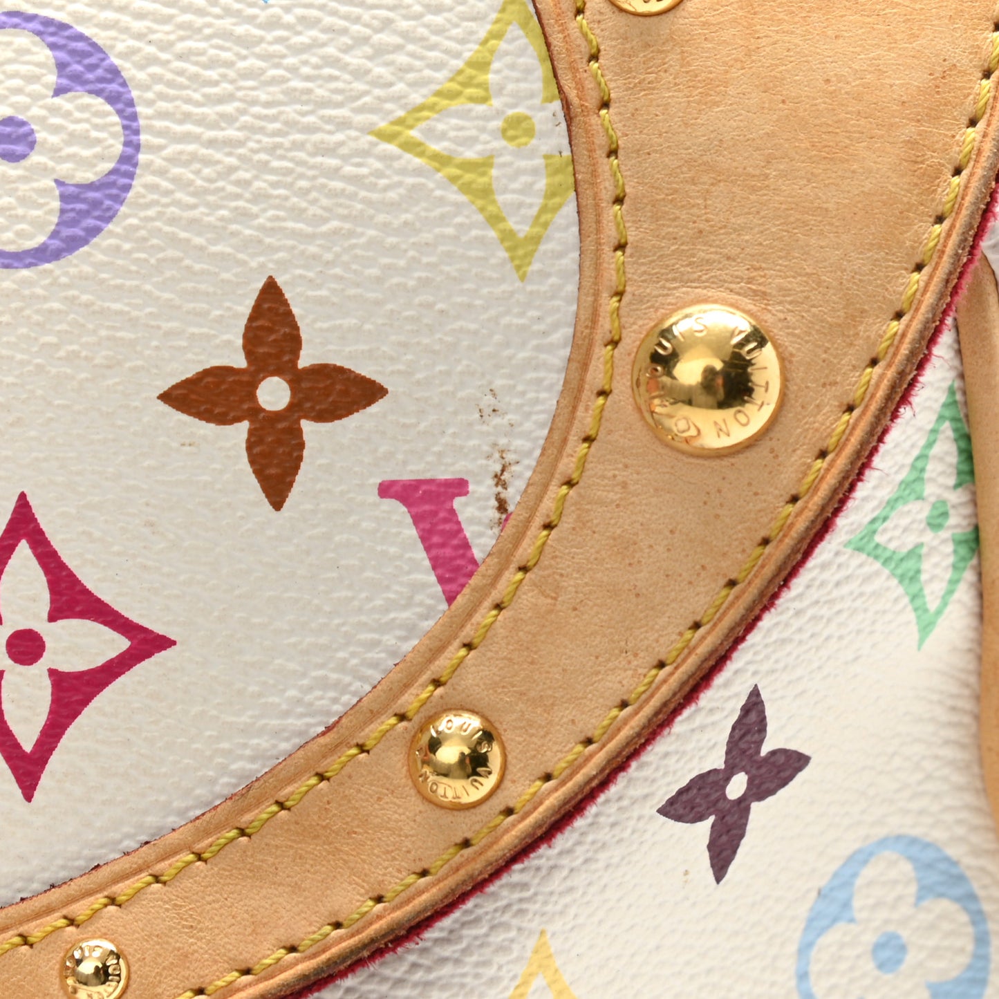 Monogram Multicolor Beverly GM White