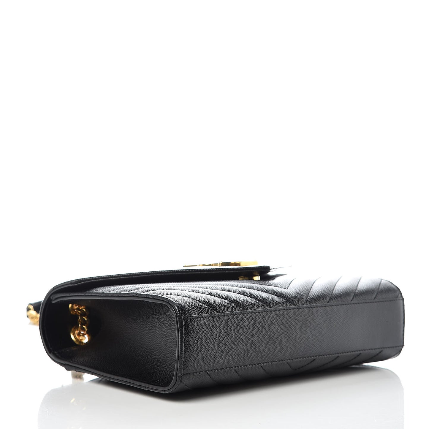 Grain De Poudre Matelasse Chevron Medium Monogram Satchel Black