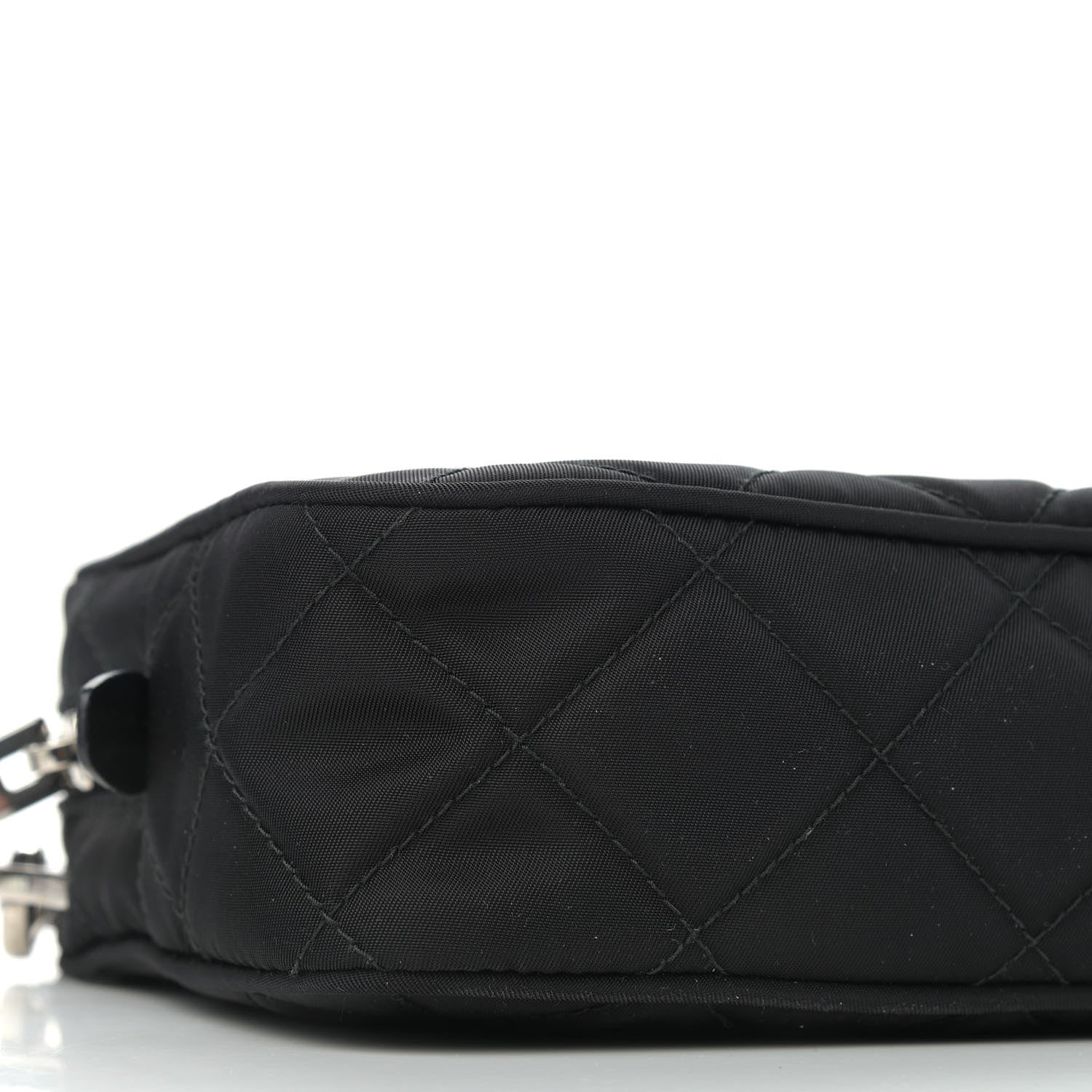 Prada Nylon Tessuto Impuntu Quilted Shoulder Bag Black 9 of 12