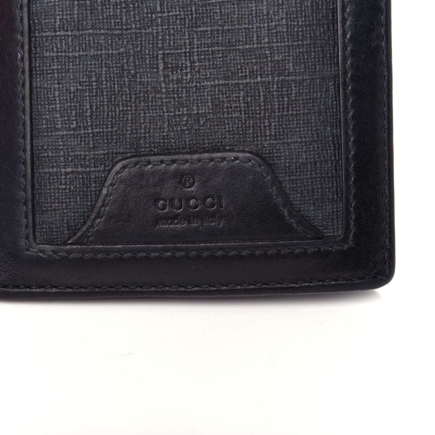 GG Supreme Monogram Bi-Fold Wallet Black Grey