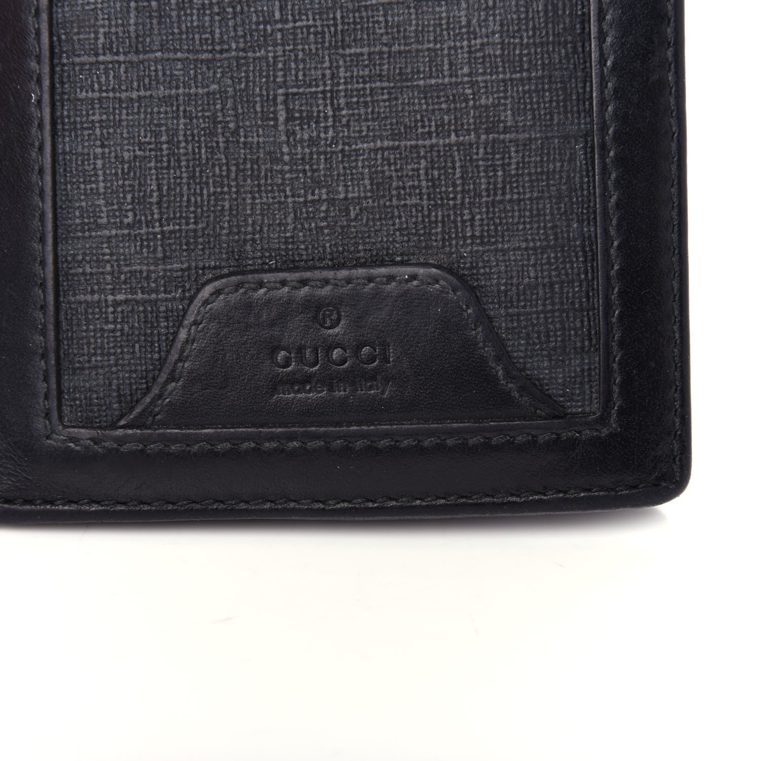 Gucci GG Supreme Monogram Bi-Fold Wallet Black Grey 6 of 8