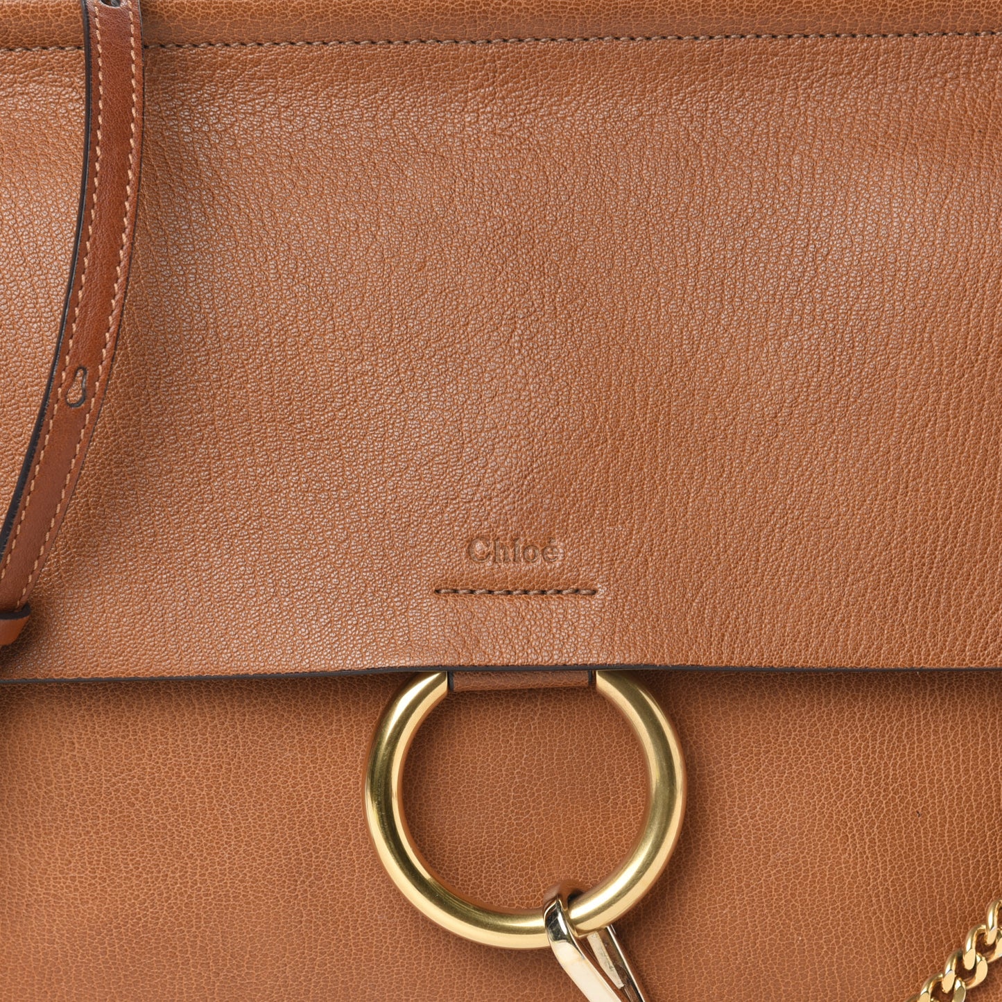 Goatskin Medium Faye Shoulder Bag Caramel