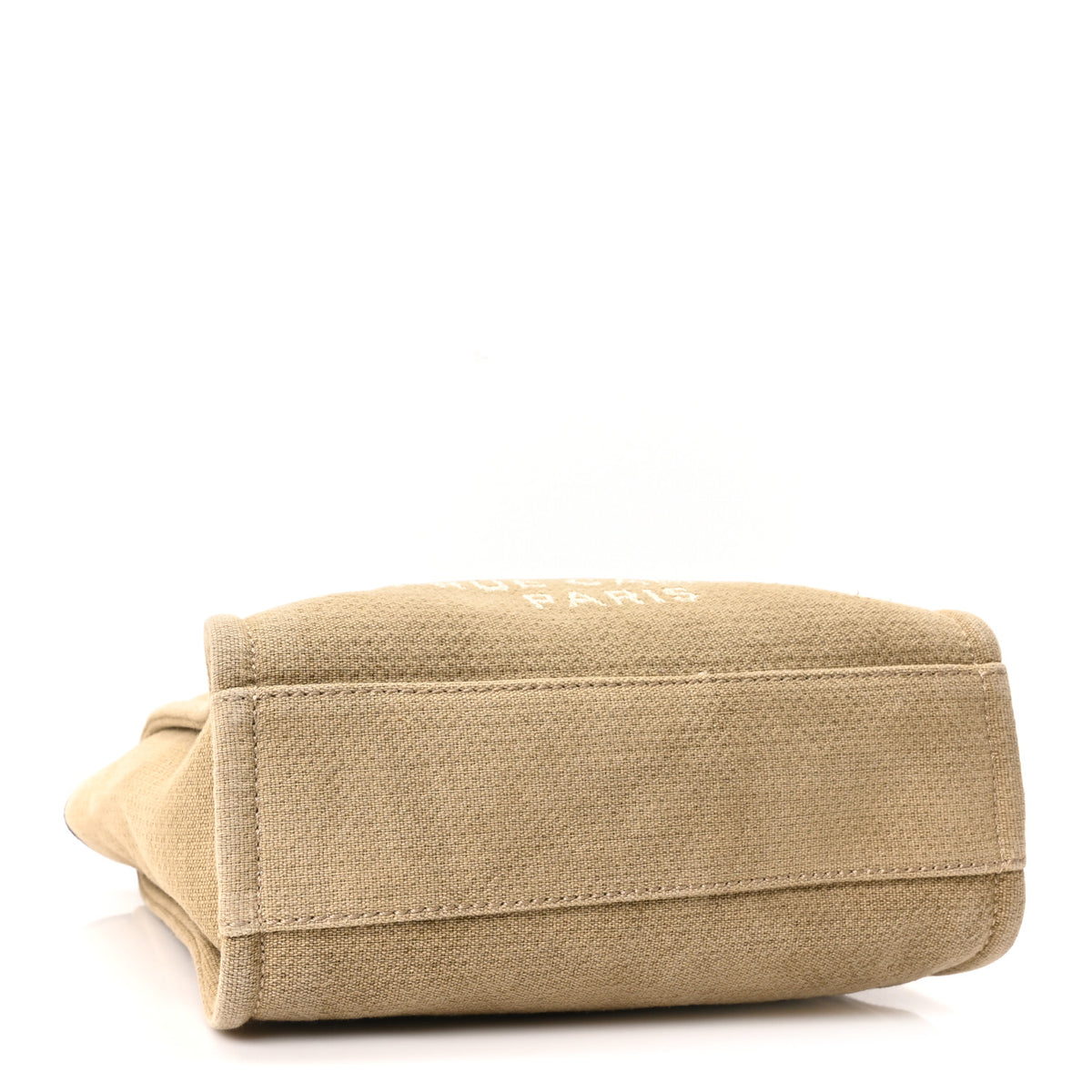 Canvas Mini Deauville Tote Beige Black