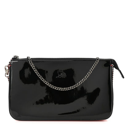 Christian Louboutin Patent Loubila Chain Clutch Black 1 of 9