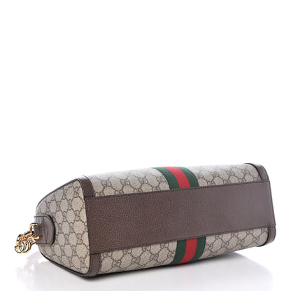 Gucci GG Supreme Monogram Web Medium Ophidia Boston Brown 4 of 7